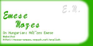 emese mozes business card